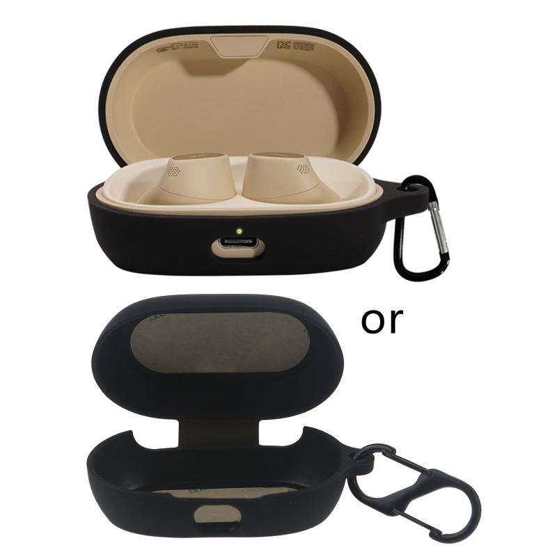 Vỏ Bảo Vệ Hộp Sạc Tai Nghe Jabra/JBL Elite 7 Pro Bằng Silicon Màu Trơn Kèm Móc