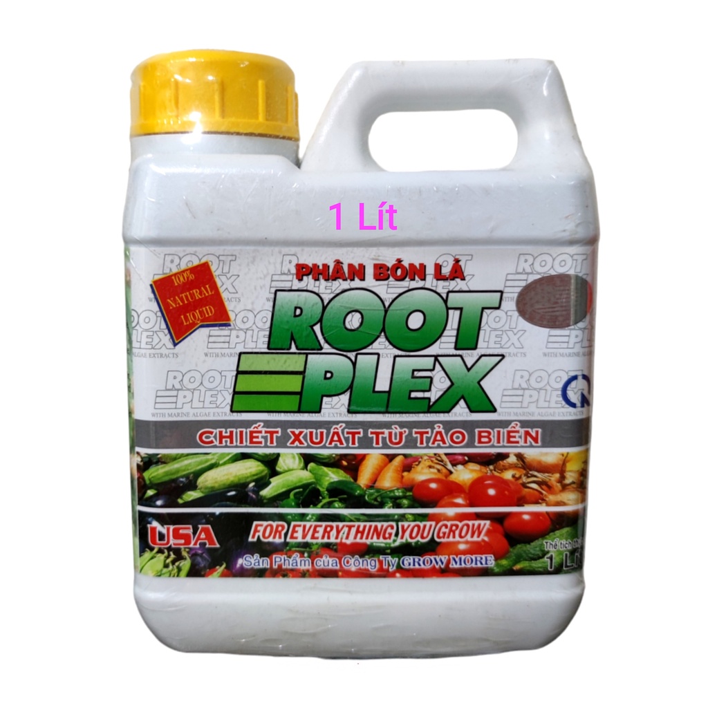 Phân bón lá hữu cơ tảo biển RootPlex 1Lít - kích thích bộ rễ phát triển, kháng phèn, khô hạn, mát bông,mát trái.