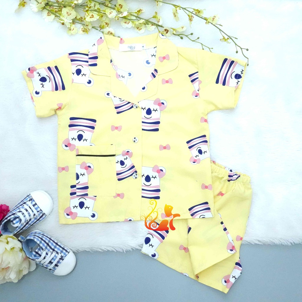 Đồ Mặc Nhà &quot;Gấu áo sọc&quot; Pijama Kate Thái - Cho Bé 8 - 38kg.