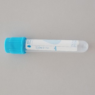 Ống nghiệm kháng đông EDTA nắp cao su HTM, hộp 100 cái