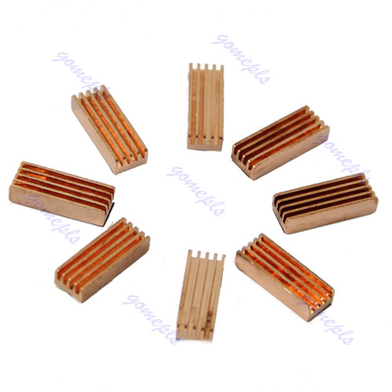 NAMA 8pcs Copper Heat Sink Heatsinks Cooler For PC Computer DDR DDR2 Memory RAM HOT