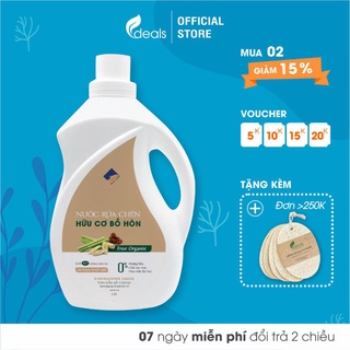 Nước Rửa Chén Bồ Hòn Hữu Cơ ECOCARE 2 lít - Sạch dầu mỡ, tinh dầu khử mùi