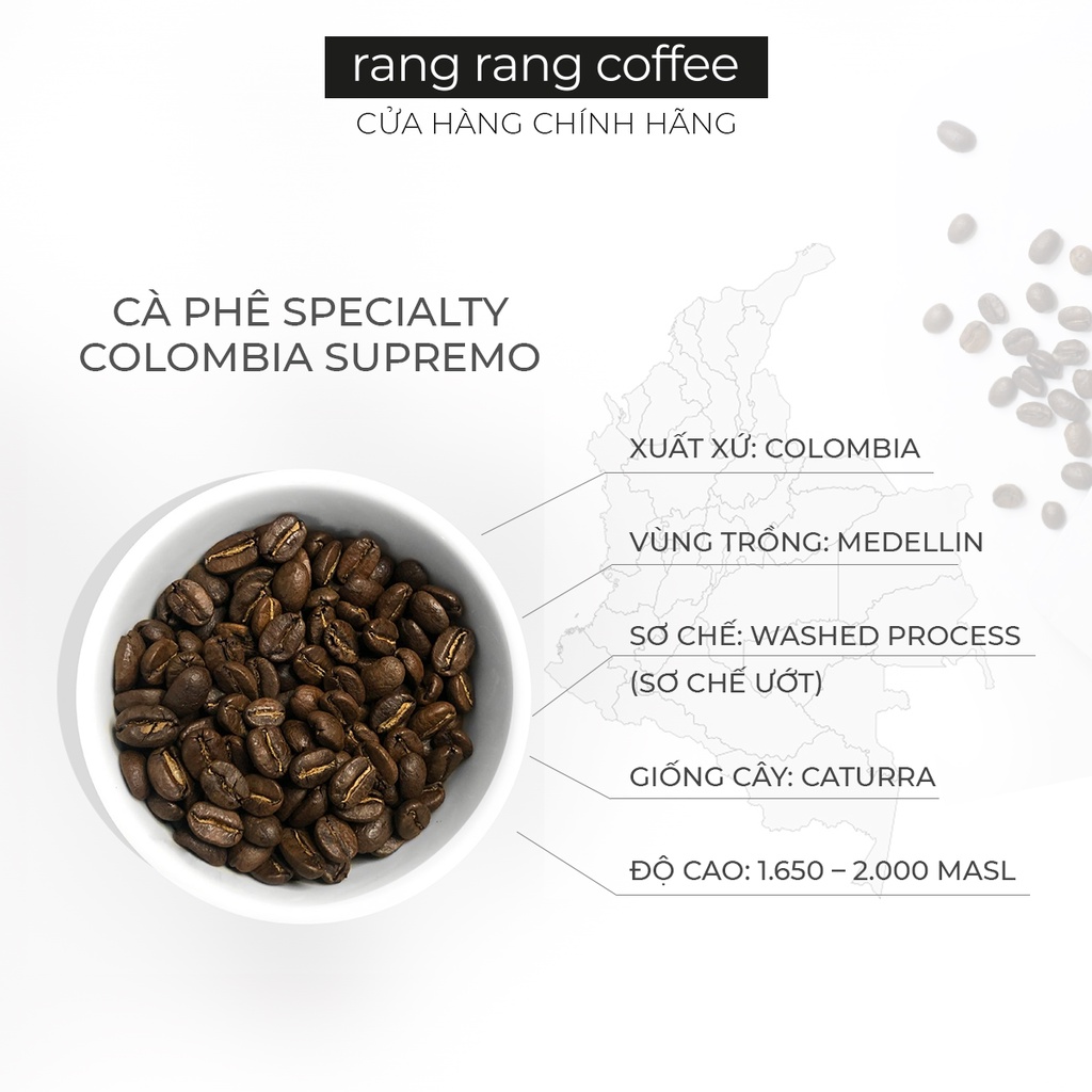 Cà Phê Định Kỳ 3 Gói Specialty Colombia Catuai Rang Rang Coffee 250g