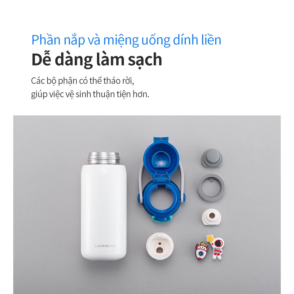 Bình giữ nhiệt LocknLock DIY Strap Tumbler 350ml LHC3283 - Hàng chính hãng kèm sticker ngộ nghĩnh cho bé - JoyMall