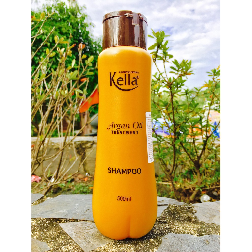 Dầu gội Kella Argan Oil 500ml dành cho tóc hư tổn, khô xơ, chẻ ngọn
