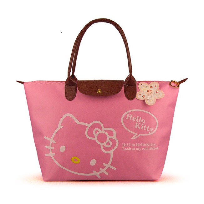 Túi Xách Đeo Vai Chống Nước Sức Chứa Lớn In Hình Hello Kitty Phong Cách Hàn Quốc Cho Nữ