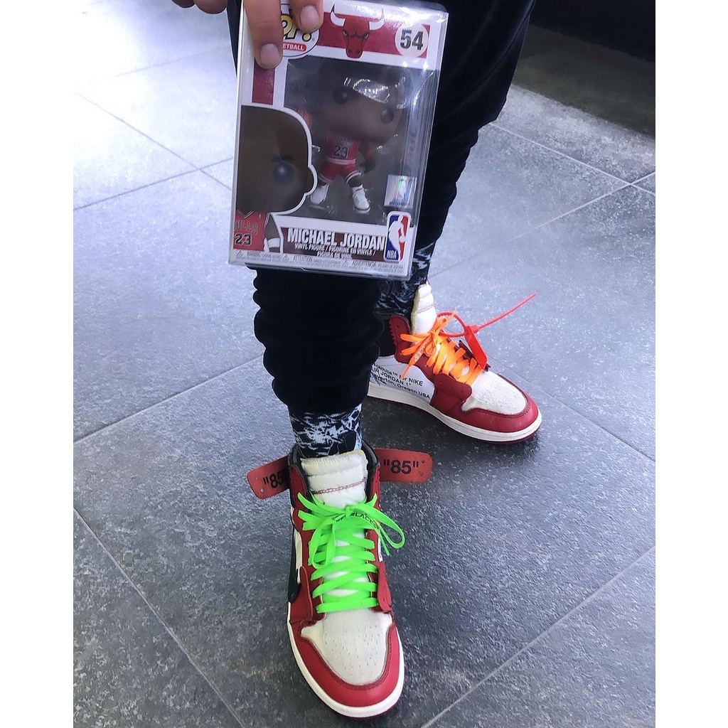 Giày Thể Thao Air Jordan 1 Off White Chicago Đỏ Trắng Cao Cổ Clever Man Store