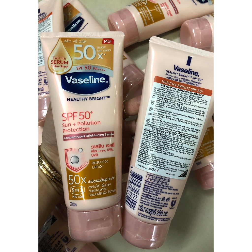 KEM DƯỠNG DA CHỐNG NẮNG VASELINE50X SPF 50++