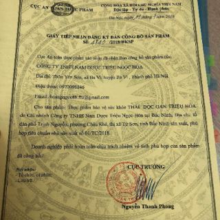 Thải độc gan ( thực phẩm bảo vệ sức khoẻ )