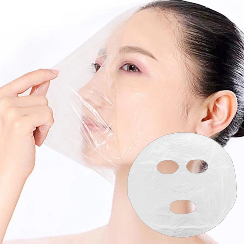 Set 100 Mặt Nạ Giấy Nhựa Trong Suốt Dùng Một Lần Chăm Sóc Da