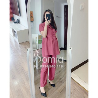 Quần  bầu suông hồng đất