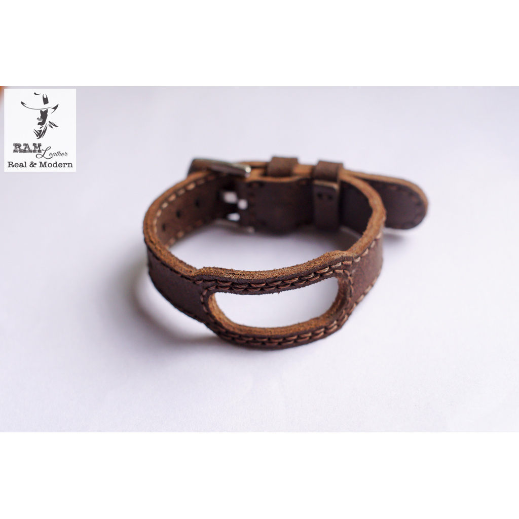 Dây miband 3 , miband 4 , miband 5, miband 6 da bò mài nhám vintage - RAM Leather