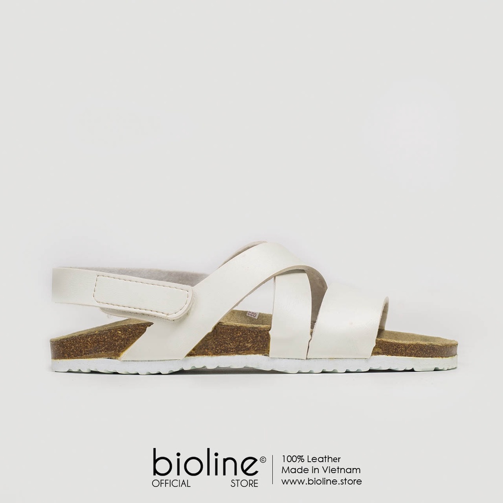 PU21- Dép sandal đế trấu BIRKEN quai đôi da PU, dép quai hậu học sinh đi học chính hãng BIOLINE