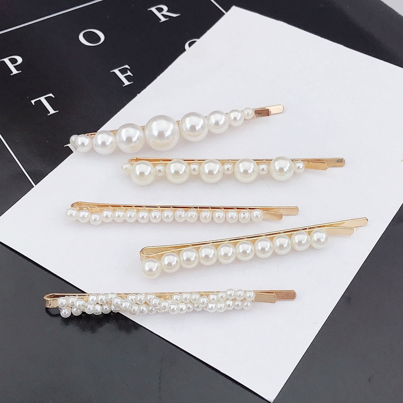 1 Set Vintage Pearl Hair Pins Fashion Imitation Pearl Hair Clips For Women Girls Barrettes