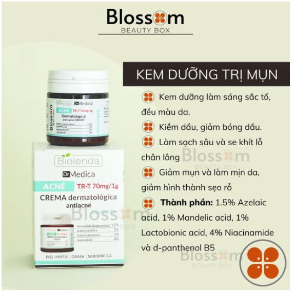 Kem chống mụn trứng cá Bieledna Dr. Medica Acne