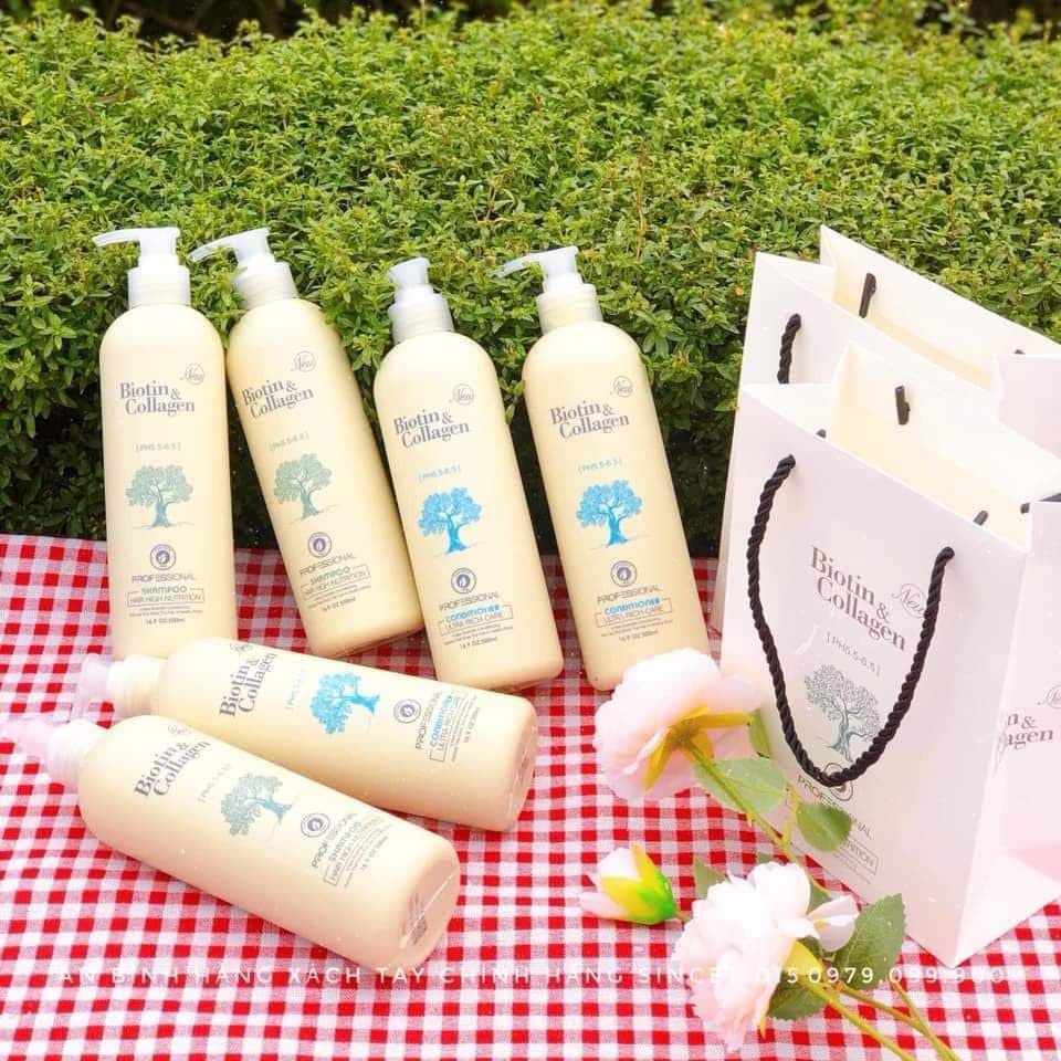 Dầu Gội Xả Biotin Collagen Trắng Giảm Rụng Tóc,Phục Hồi Tóc Khô Xơ, Hư Tổn ⚜️Hàng Chính Hãng⚜️