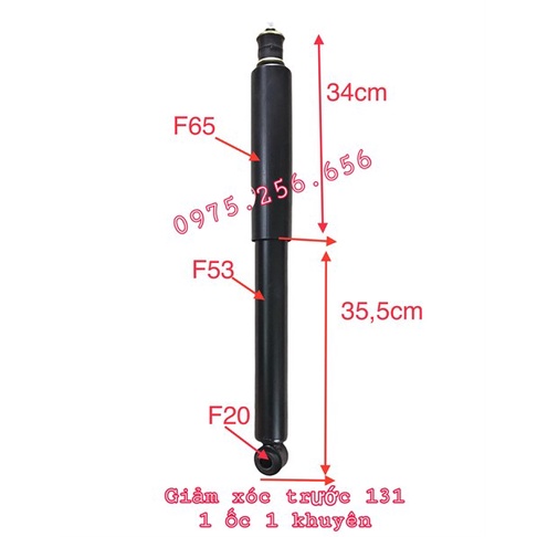 Giảm xóc 131 1 ốc 1 khuyên (53*330) Trước TH6T