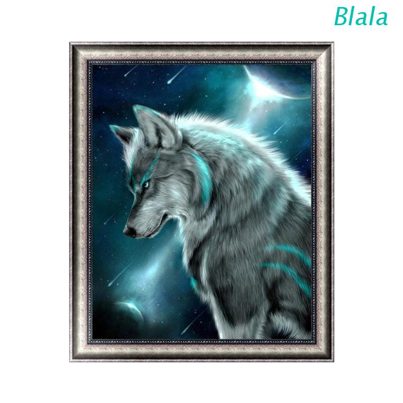 Blala Night Wolf DIY 5D Diamond Embroidery Painting Rhinestone Cross Stitch Home Decor