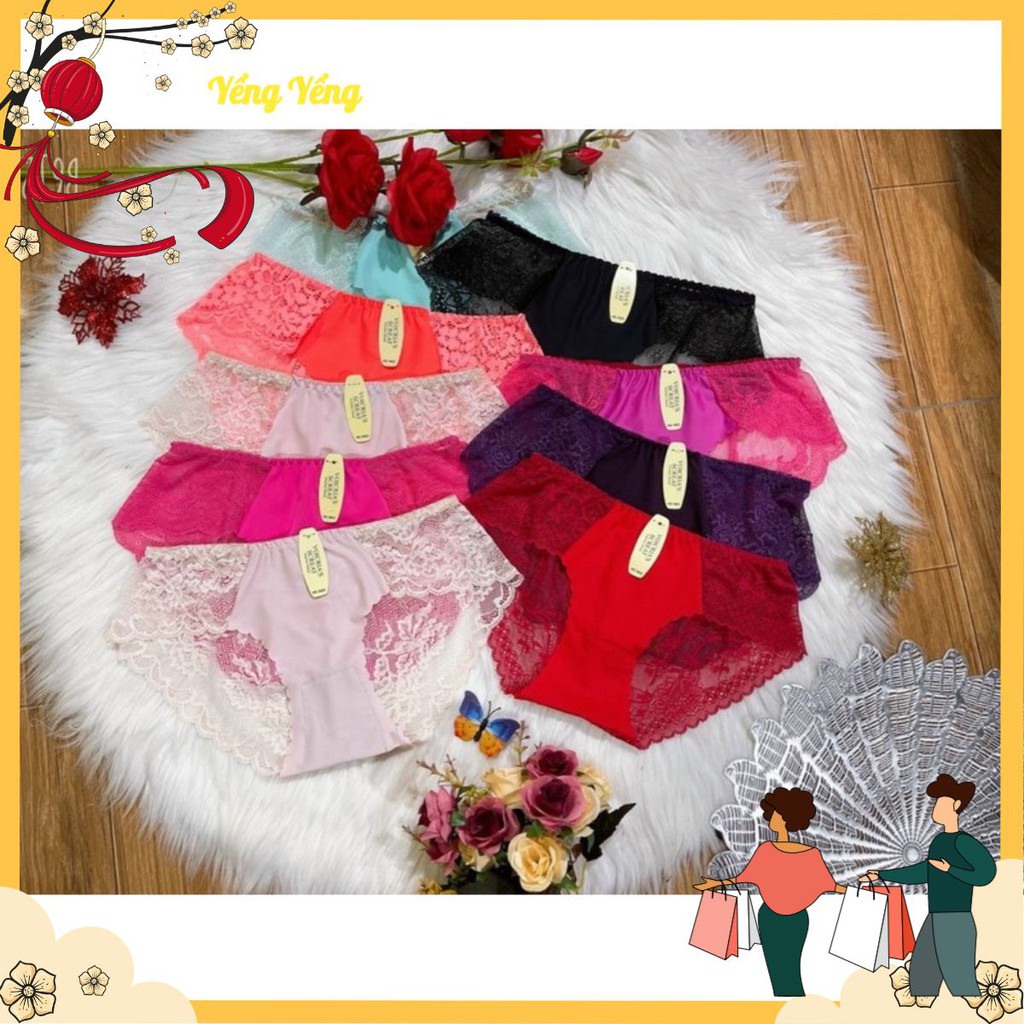 QUẦN LÓT NỮ SU PHỐI REN TRỘN MÀU