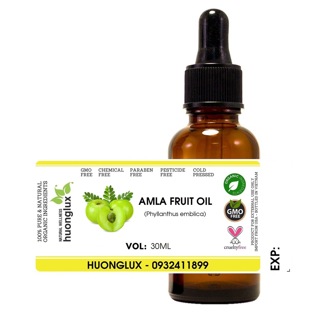 Organic dầu Amla oil kích mọc và chống lão hóa tóc (Indian Gooseberry)