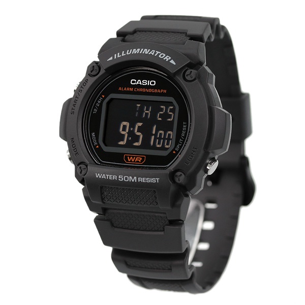 Đồng hồ nam dây nhựa Casio chính hãng Anh Khuê W-219H-8BVDF