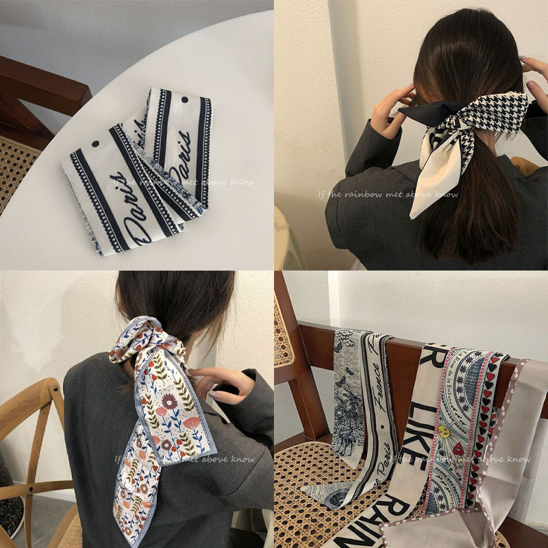 Khăn Choàng Cổ Vải Lụa Mỏng Thời Trang Xuân Thu Dễ Phối Đồ Cho Nữ