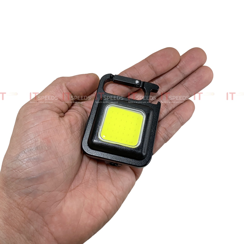 Đèn Sạc, Đèn Pin, Đèn Led Móc Khóa COB Mini, Di Động, 3 Chế Độ Siêu Sáng, Đế Hít Nam Châm, Công Suất 6W, Pin 500mAh