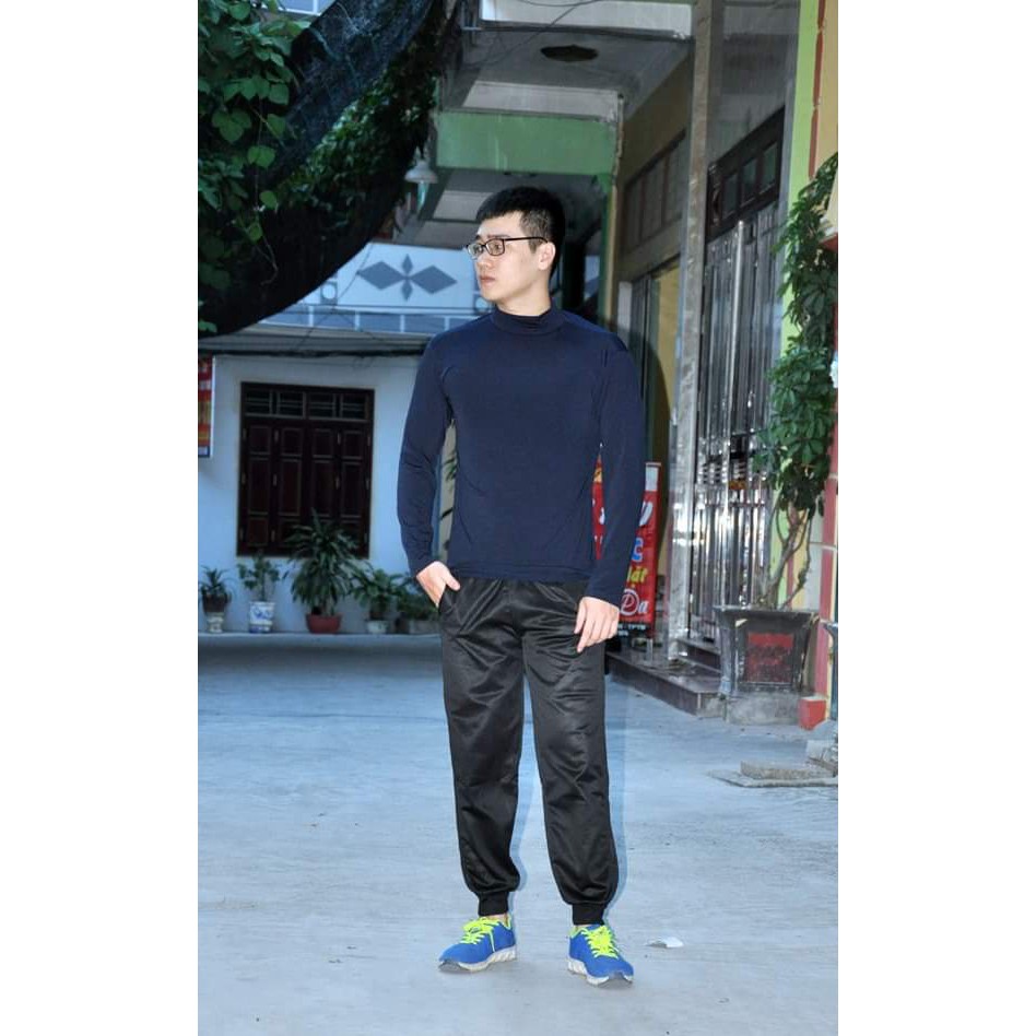 Áo giữ nhiệt lót nỉ nam cổ 3 phân size <73kg, nhiều màu (ảnh thât+video) | BigBuy360 - bigbuy360.vn