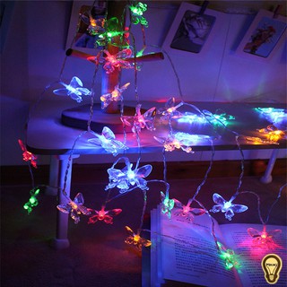 [SIÊU RẺ] Đèn LED Trang Trí Ngoài Trời Ngày Tết Hình Con Bướm 6.5M 30 Đèn Sử Dụng Năng Lượng Mặt Trời Trang Trí Cây Mai