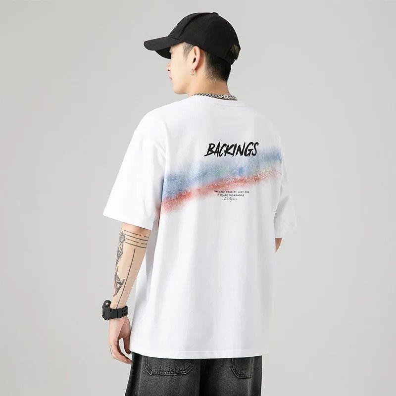 Áo Thun Cotton Tay Ngắn Dáng Rộng In Họa Tiết Kiểu Nhật Bản Thời Trang Mùa Hè 2022 Cho Nam