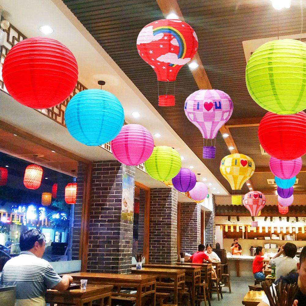 Lồng Đèn Giấy Tròn 8 / 12 / 16inch Trang Trí Tiệc Sinh Nhật