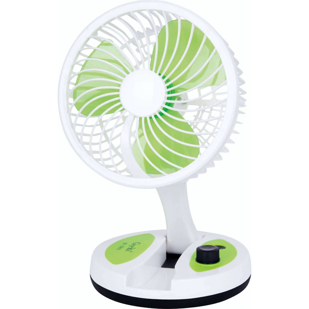 Quạt mini để bàn làm việc KC 5811  Quạt văn phòng có đèn sáng  Sạc USB  Dễ thương