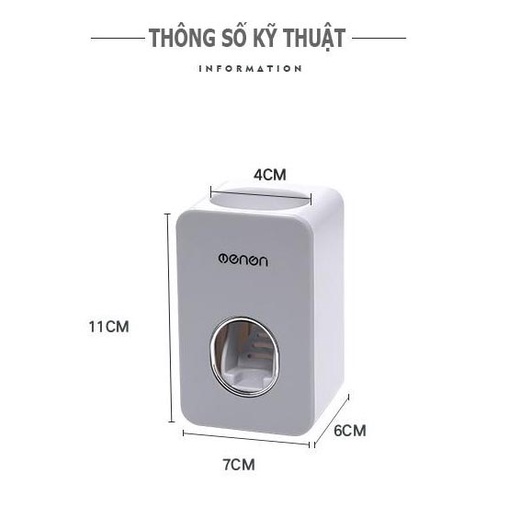 Dụng Cụ Đựng Và Nặn Tuýp Kem Đánh Răng Tự Động - Gắn Tường Tiện Lợi