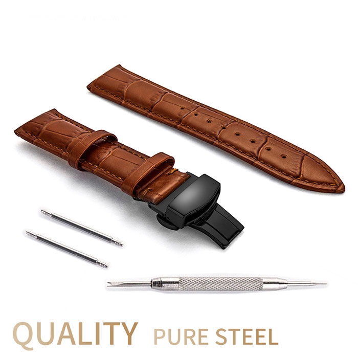 Smart Watch Band Watchband 18mm 20mm 22mm 24mm Soft Calf Genuine Leather Watch Strap
