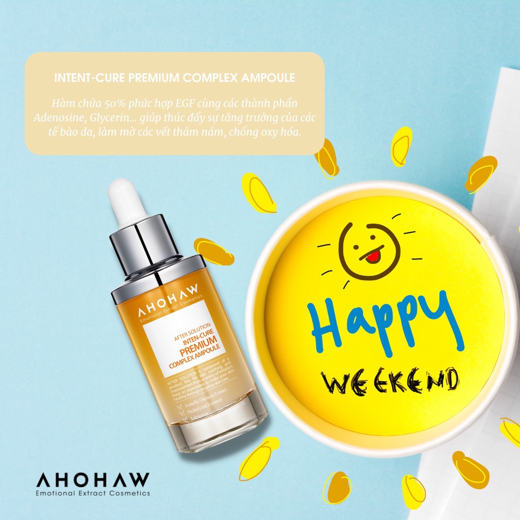 Serum Vàng Ahohaw After Solution Inten Cure Premium 50-150ml Ngăn Ngừa Lão Hóa Cải Thiện Nếp Nhăn