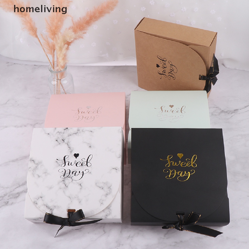 Hộp Giấy Kraft Đựng Kẹo Họa Tiết Đá Hoa Cương Sáng Tạo DIY