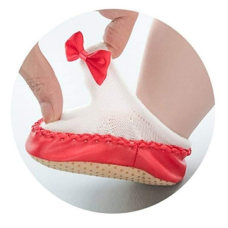 Giày Tập Đi Chống Trượt Họa Tiết Cute Cho Bé Gái (Size 11-12cm)