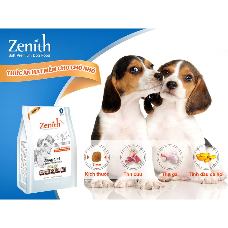 Thức ăn hạt mềm cho chó trưởng thành Zenith 1,2kg
