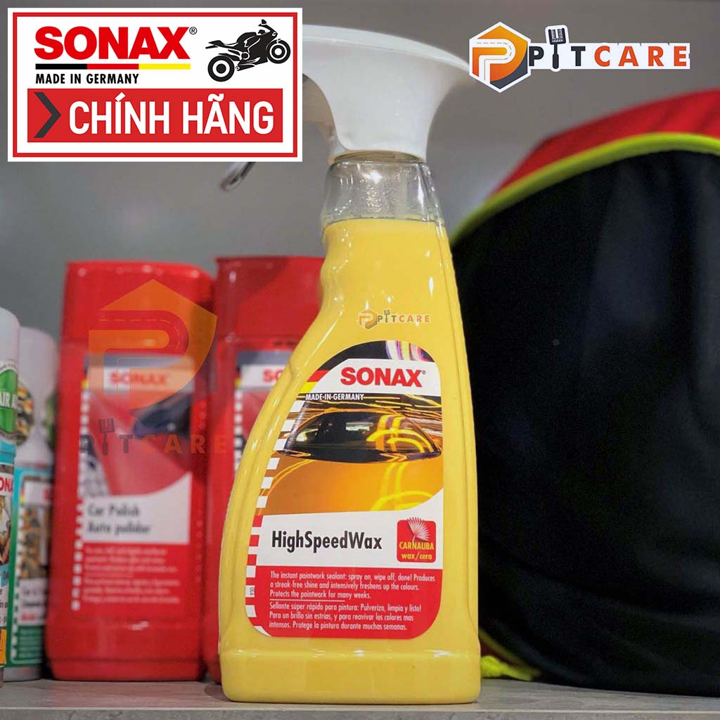 Chai Xịt Đánh Bóng Nhanh Sonax High Speed Wax 288200 500ml Tạo Hiệu Ứng Cánh Sen Nhanh Chóng Tiện Dụng