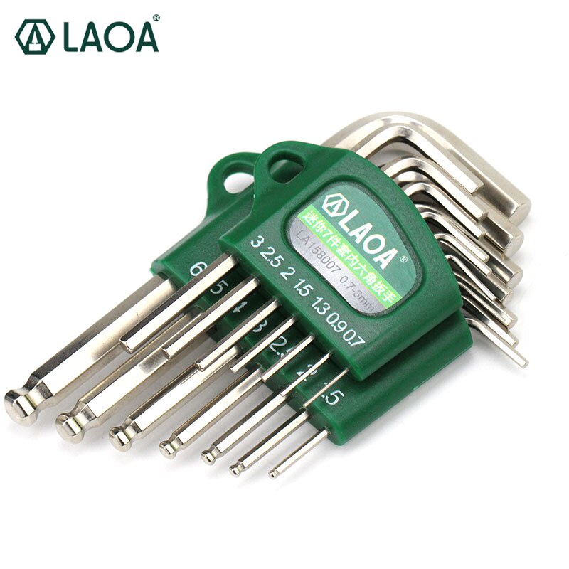 Bộ Lục Giác Đầu Bi LAOA Chuyên Dụng, Thép Hợp Kim S2 Siêu Cứng, Hàng Chính Hãng