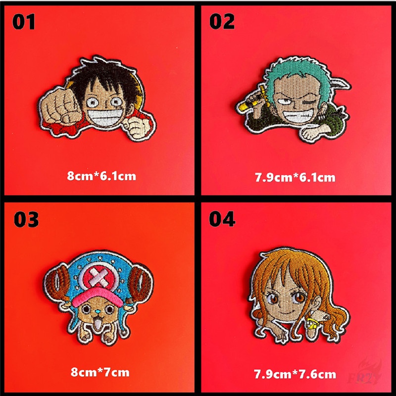 ♚ One Miếng Dán Ủi Lên Tường Hình Người Hâm Mộ ♚ 1 Sticker Ủi Thêu Hình Nhân Vật Anime Luffy Chopper Ace Law Zoro