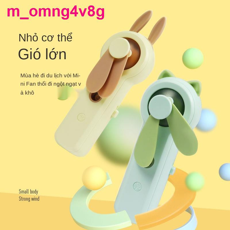 Phun nhỏ làm ẩm quạt Mini có thể sạc lại usb cầm tay mát di động câm ký túc xá sinh viên dễ thương