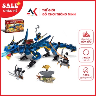 [567PCS] Đồ Chơi Lắp Ráp Lego Ninjago Thông Minh Rồng Xanh Sấm Sét Khổng Lồ Ninjago Chất Lượng Cao Cho Bé
