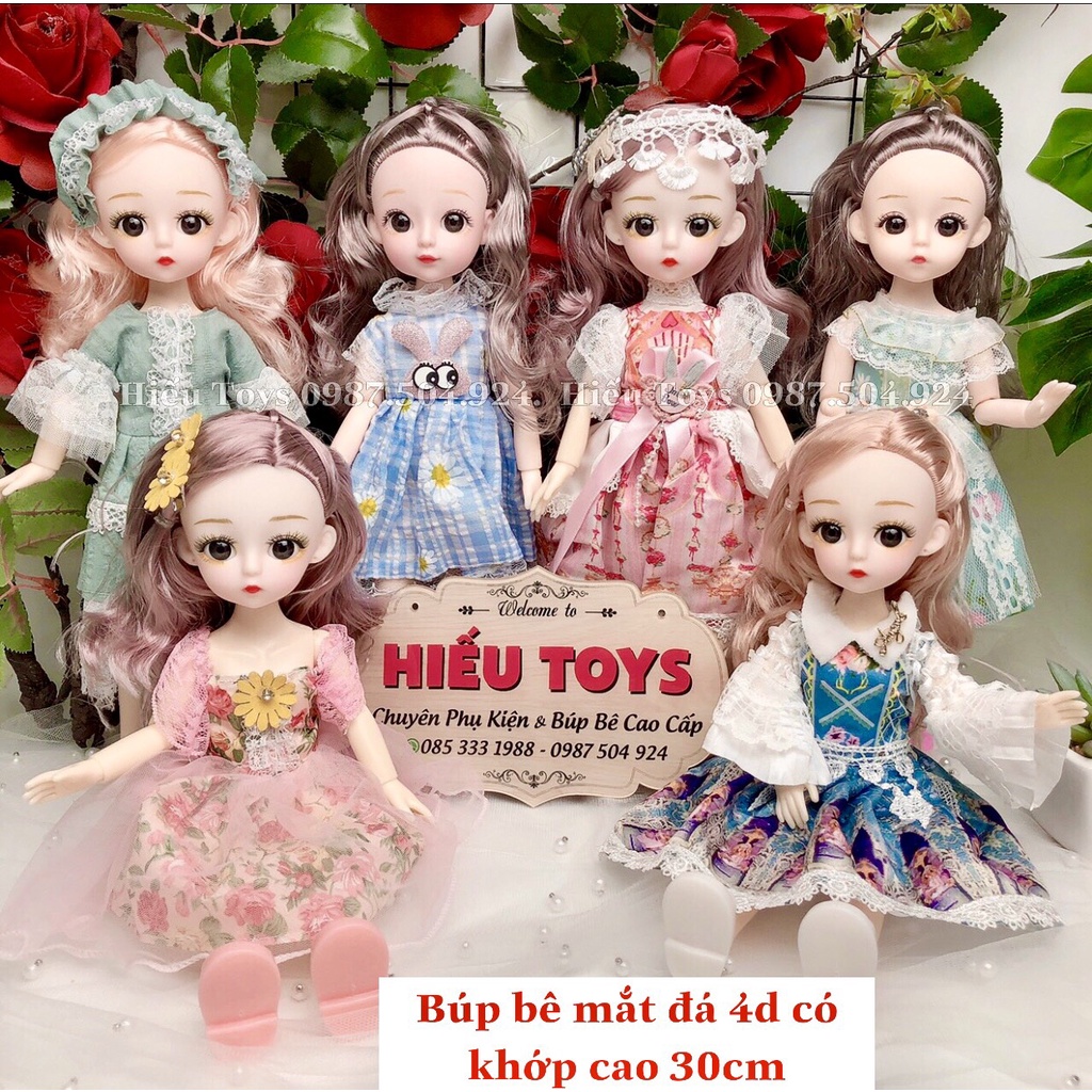 Búp Bê Barbie Khơp 30cm Mặt Xinh Váy Đẹp Tóc Dài Đồ Chơi Búp Bê Cho Bé Gái Từ 2 Đến 8 Tuổi