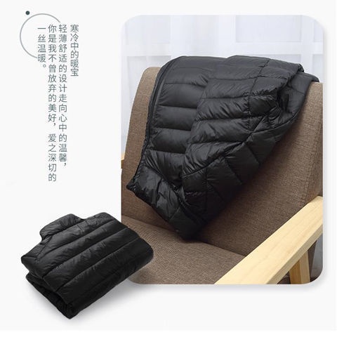 Áo khoác phao cổ đứng siêu mỏng size lớn phong cách thời trang xuân thu dành cho nam