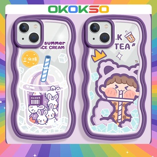 Ốp Điện Thoại Mềm Chống Sốc In Hình Cô Gái Uống Trà Sữa Cho OPPO Reno7pro reno6/reno5/R17