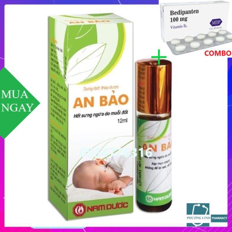Combo Bedipanten 100mg +  Dung dịch thảo dược AN BẢO (dạng lăn)