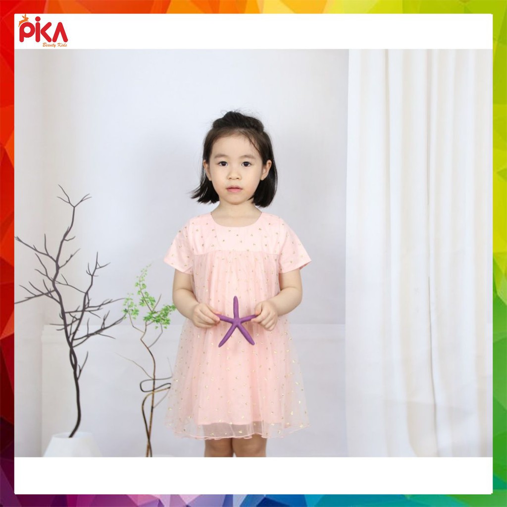 Váy công chúa- PIKA KIDS chất liêu ren mềm , mịn, mát cho bé 1-6 tuổi Váy bé gái