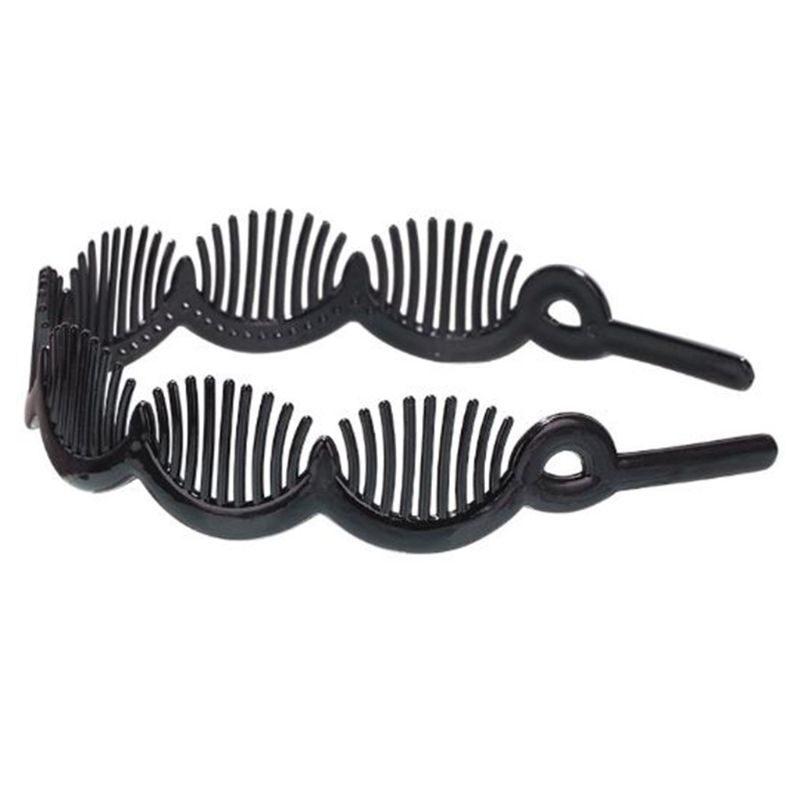 Giá Đỡ Lược Cài Tóc Bằng Nhựa Màu Đen Chống Trượt Tiện Dụng DIY