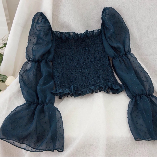 Trễ vai tay bồng Croptop 💕